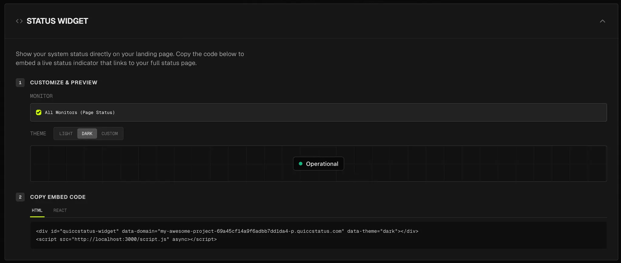 Screenshot 4 of QUICCSTATUS