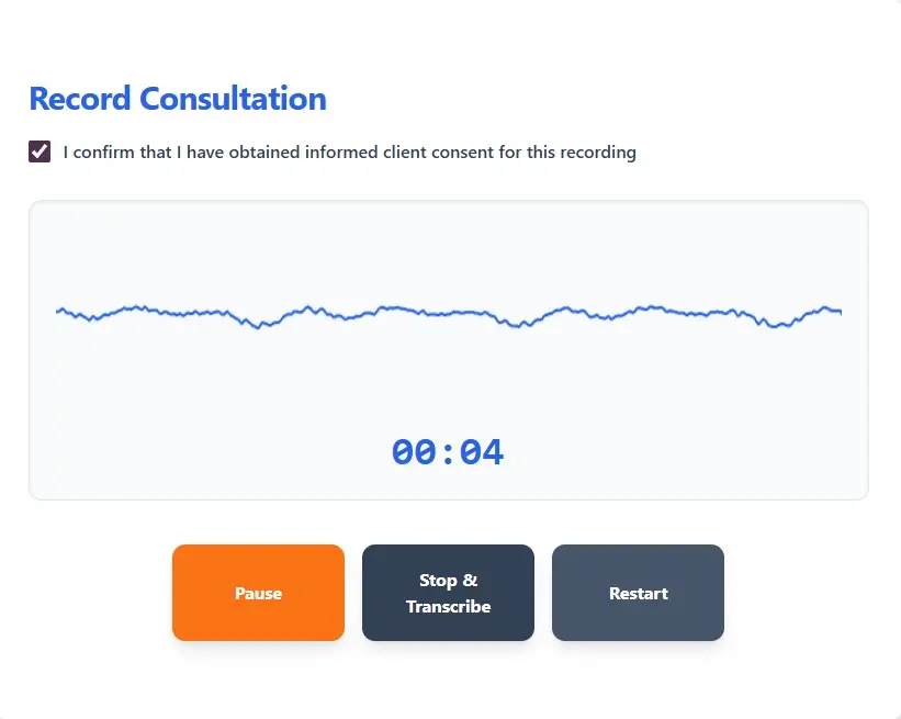 Screenshot 1 of ConsultScribe
