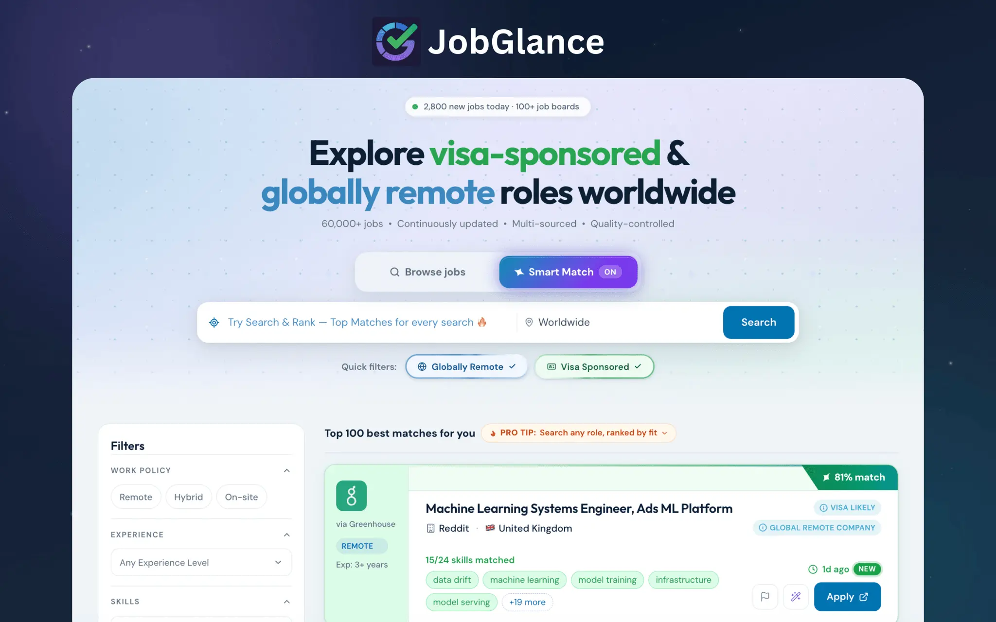 Screenshot 1 of JobGlance