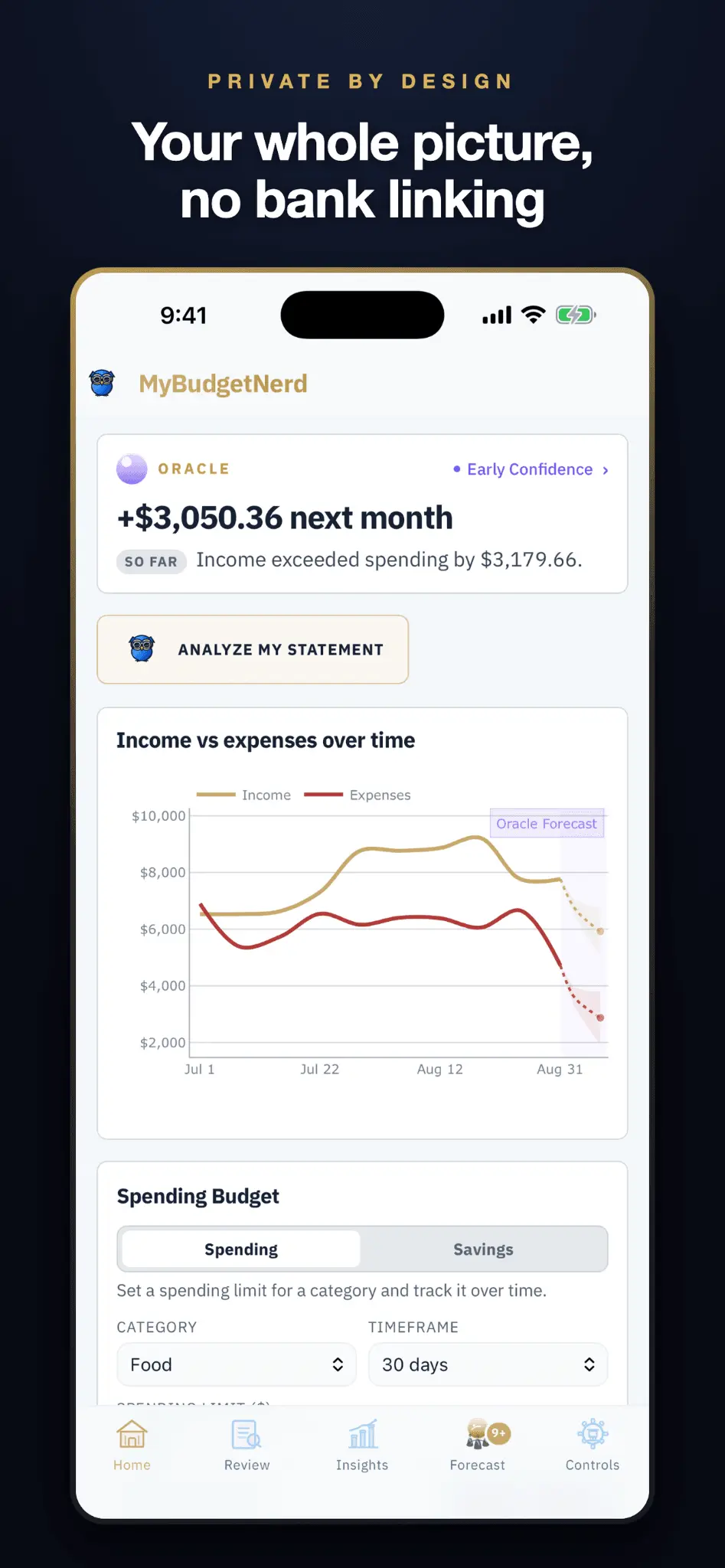Screenshot 1 of MyBudgetNerd