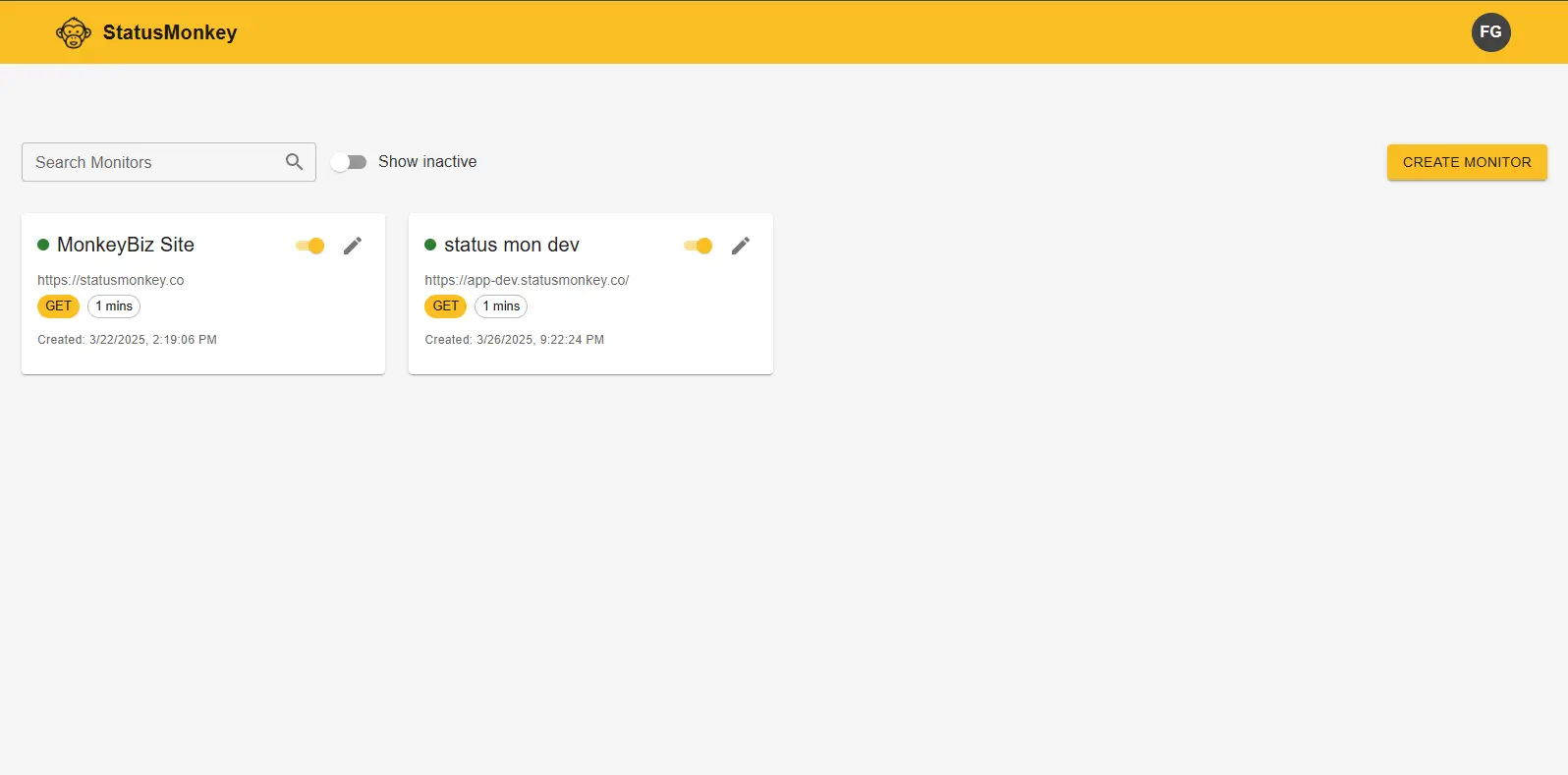Screenshot 2 of StatusMonkey