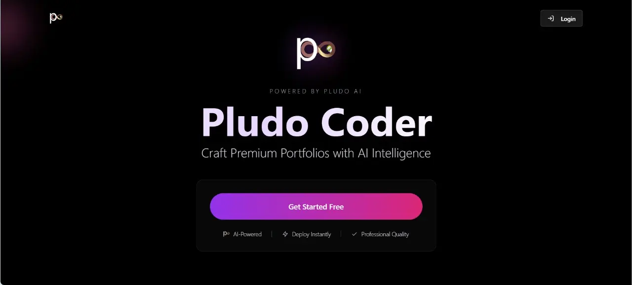 Screenshot 2 of Pludo Coder - AI Portfolio Builder