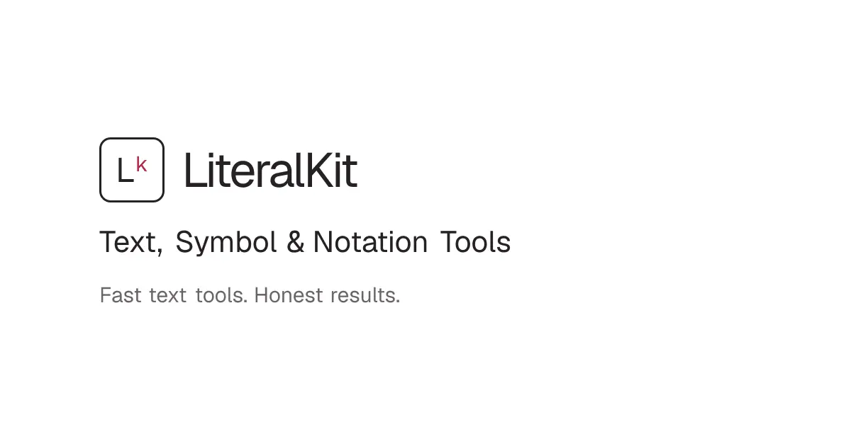 Screenshot 1 of LiteralKit