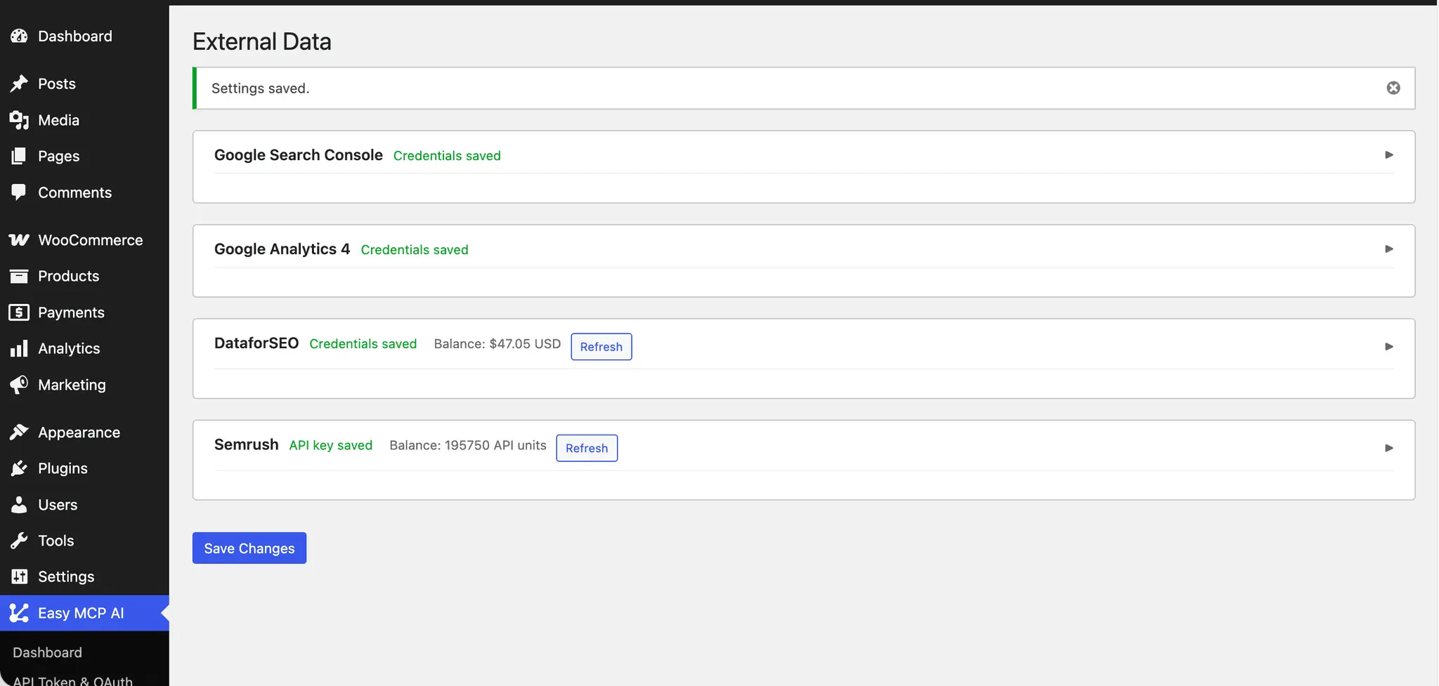 Screenshot 5 of Easy MCP AI - WordPress MCP Plugin