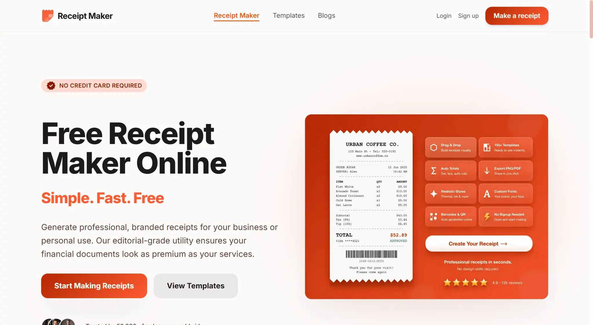 Screenshot 1 of Receipt Maker