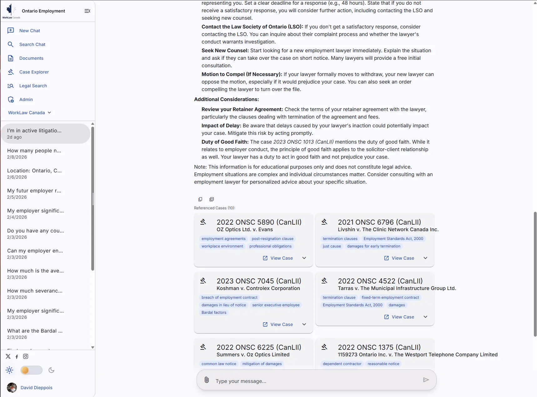 Screenshot 1 of WorkLaw Canada