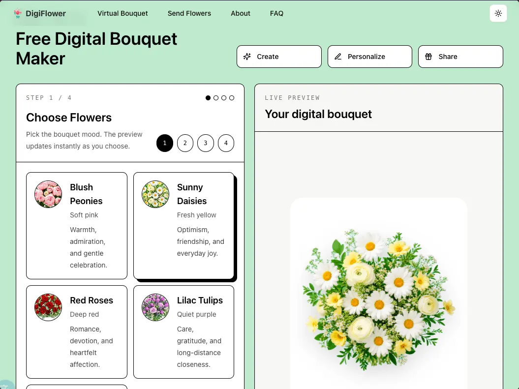 Screenshot 2 of Digital Flower Bouquet