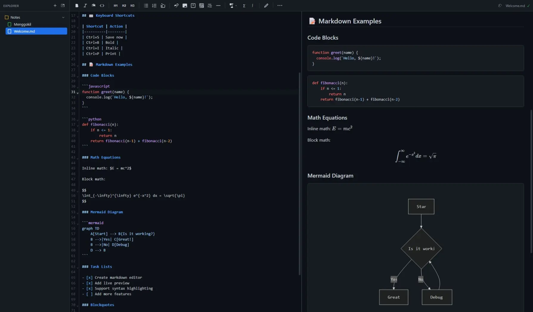 Screenshot 2 of SvelteMark - Privacy-First Markdown Edit