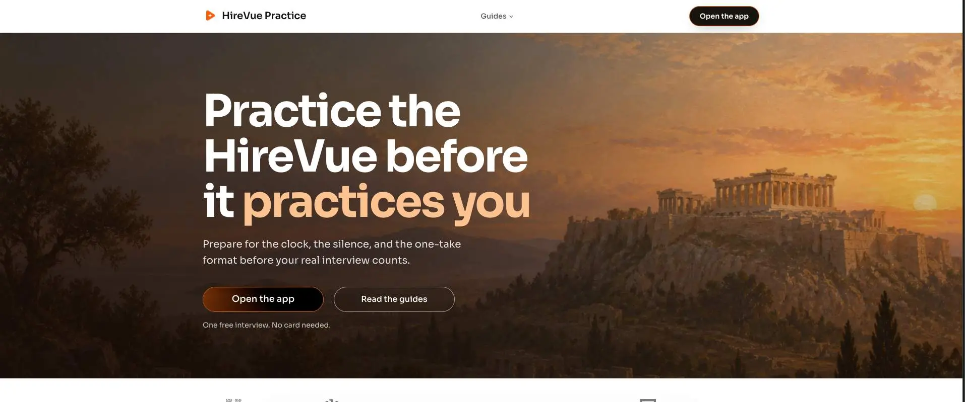 Screenshot 1 of HireVue Practice