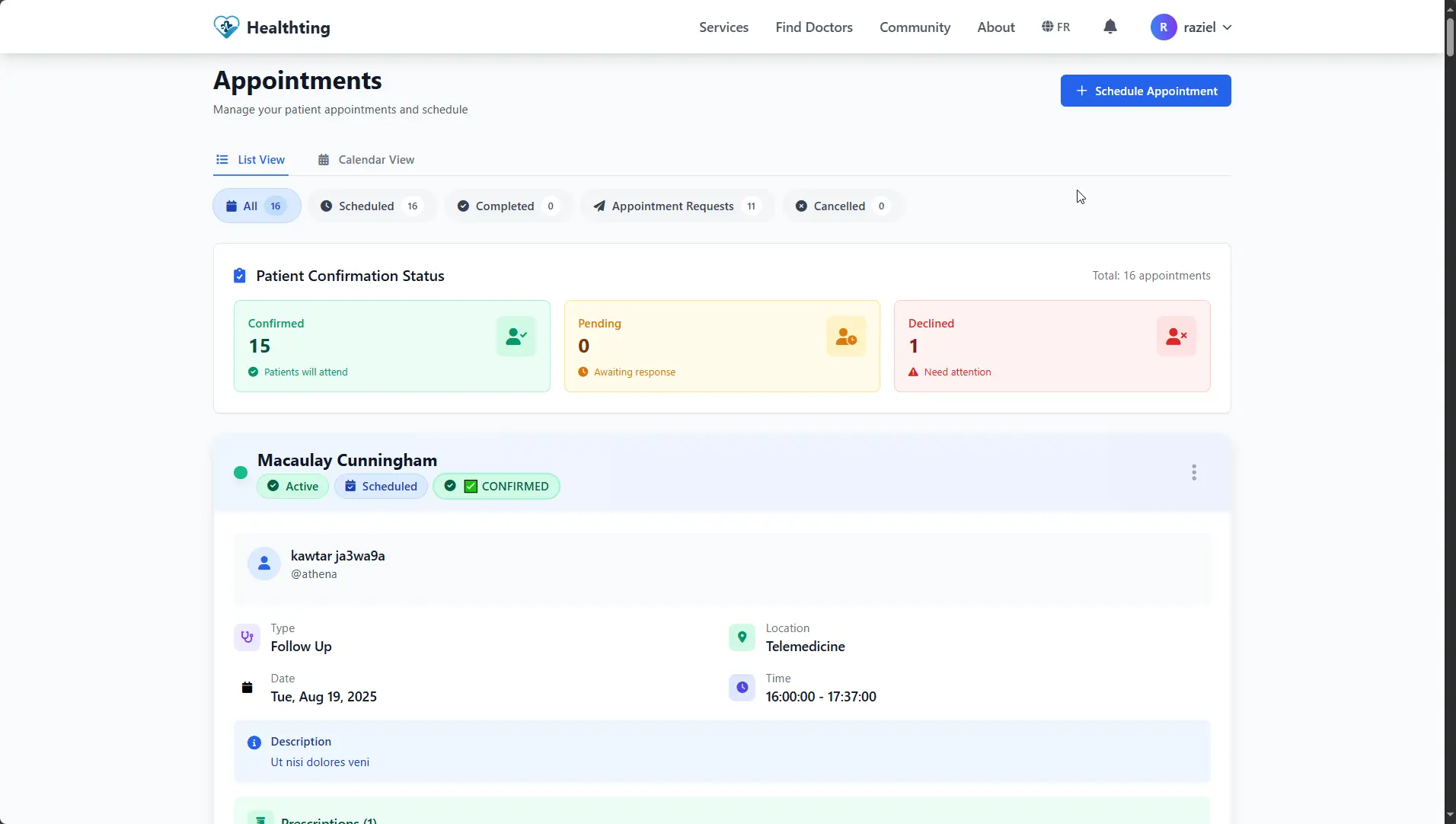 Screenshot 3 of https://www.healthting.com/