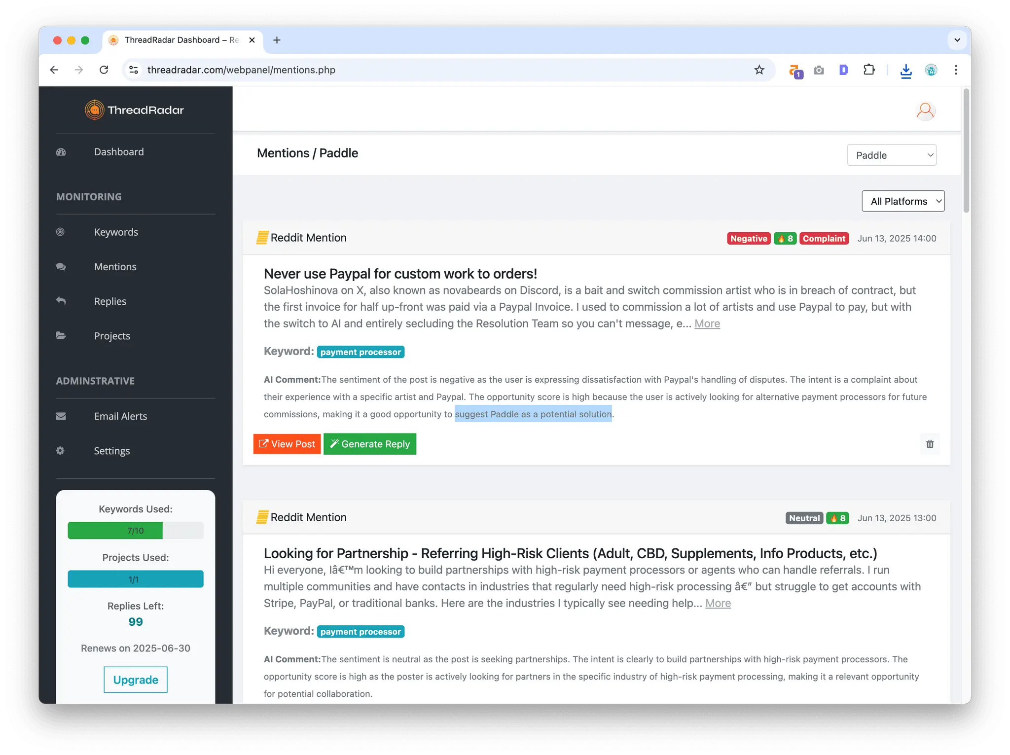 Screenshot 3 of ThreadRadar