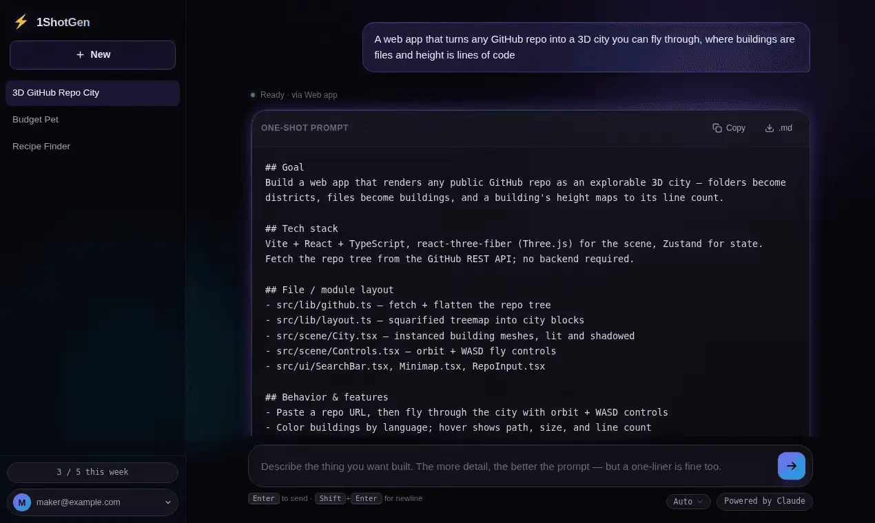 Screenshot 3 of 1ShotGen