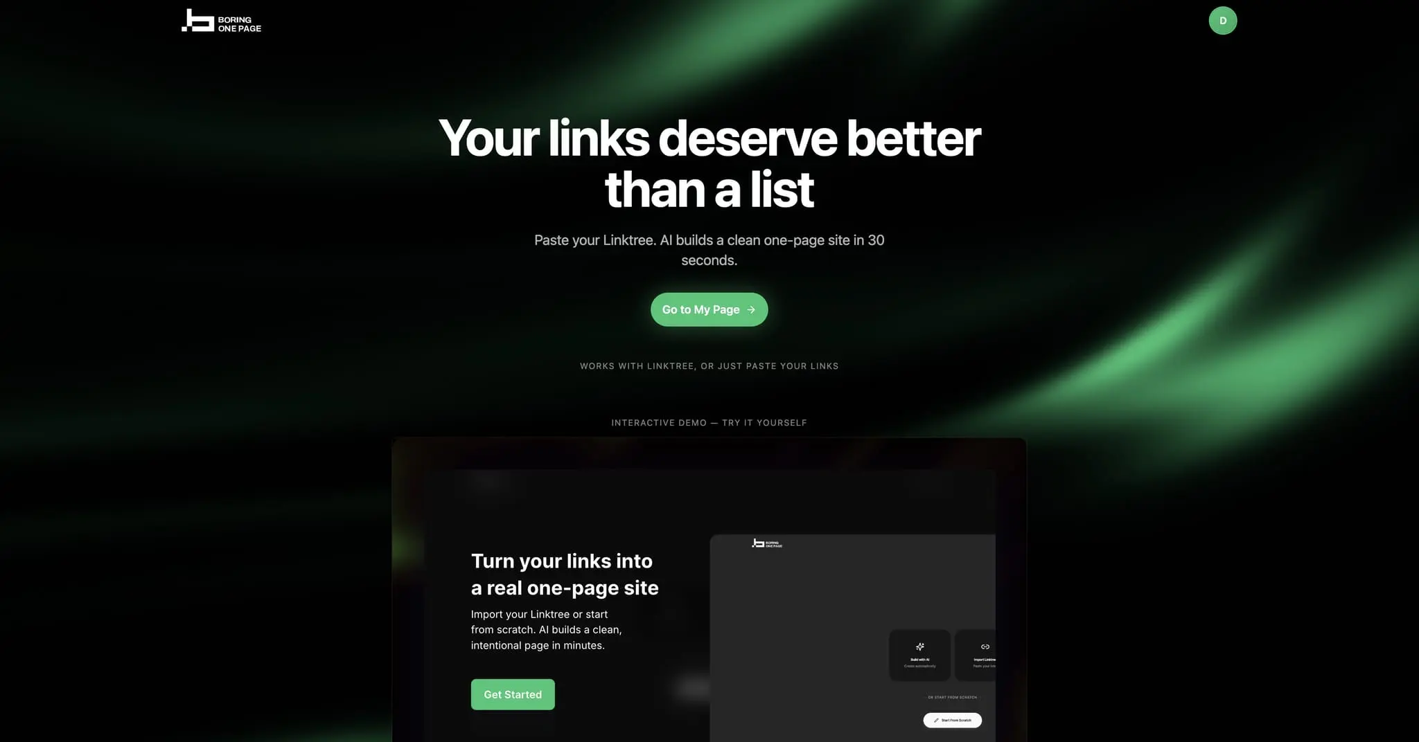 Screenshot 2 of BoringOnePage