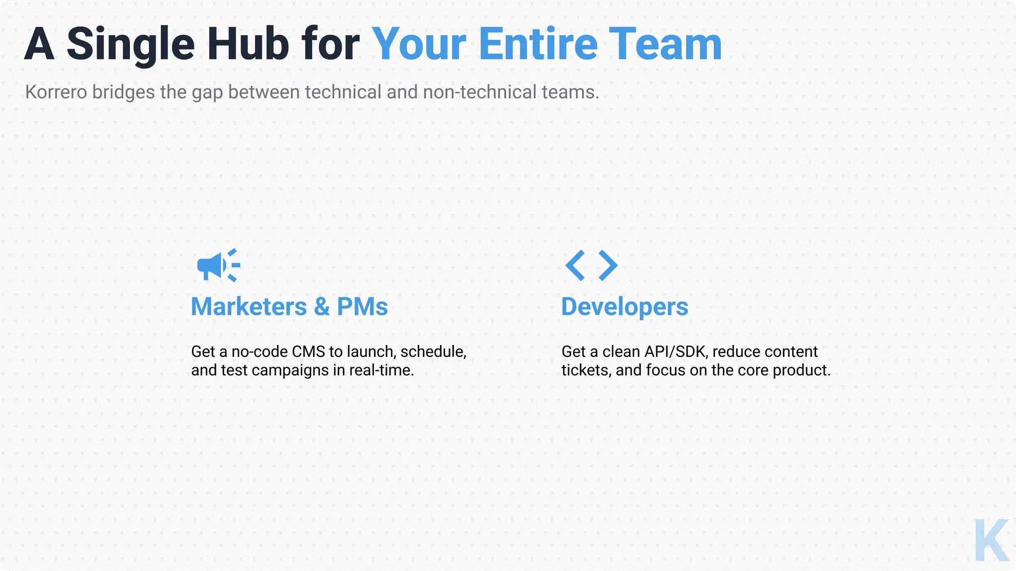 Screenshot 3 of Korrero | The Headless CMS for In-App