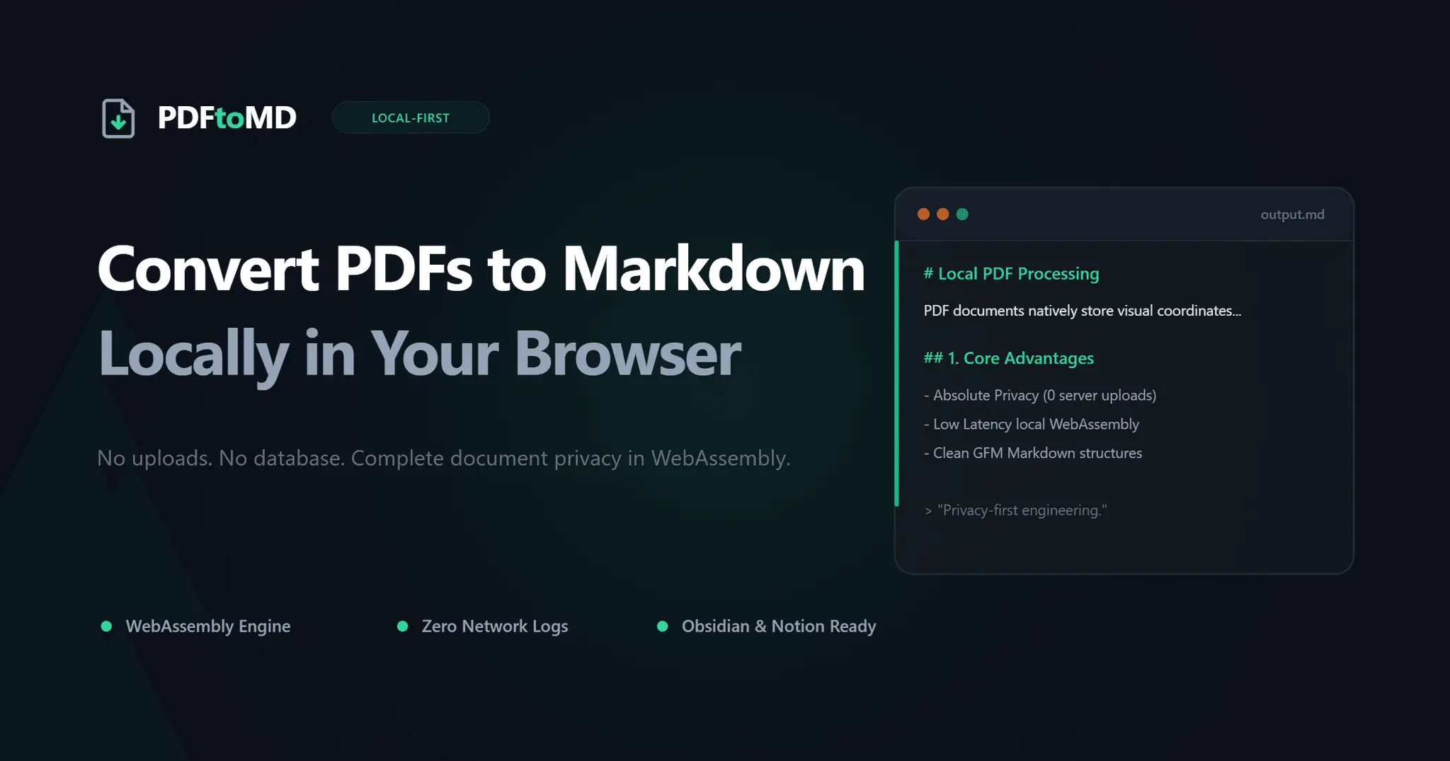 Screenshot 1 of PDF to Markdown