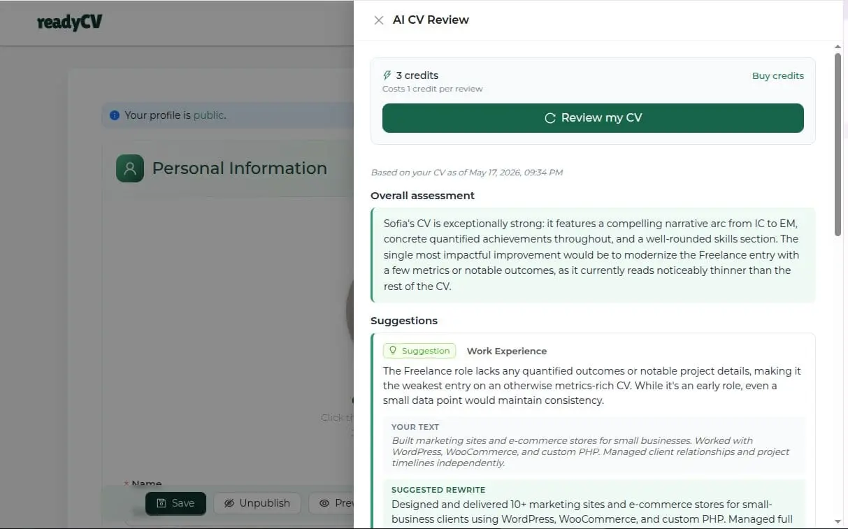 Screenshot 4 of ReadyCV