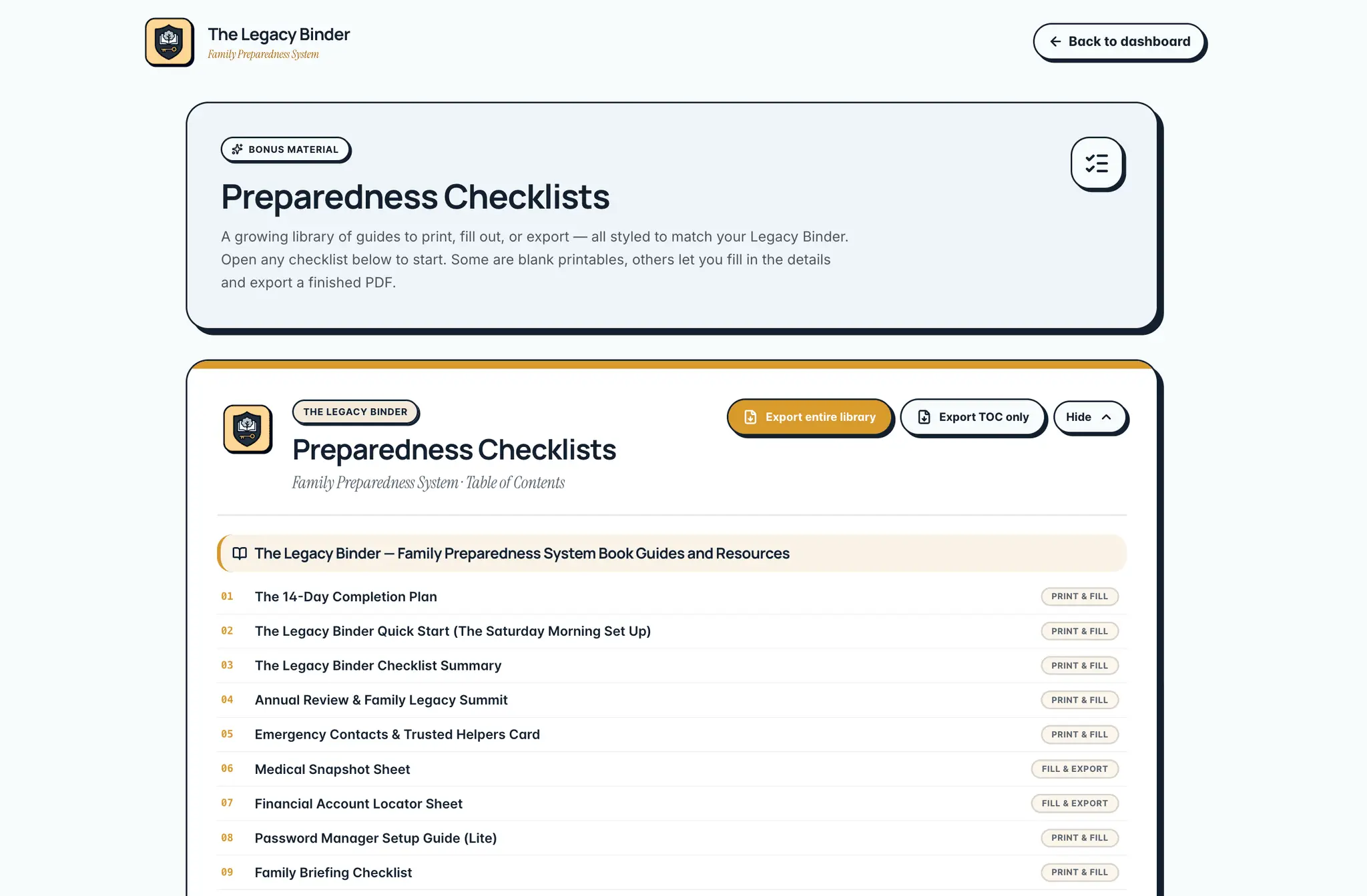 Screenshot 8 of The Legacy Binder Family Prep System