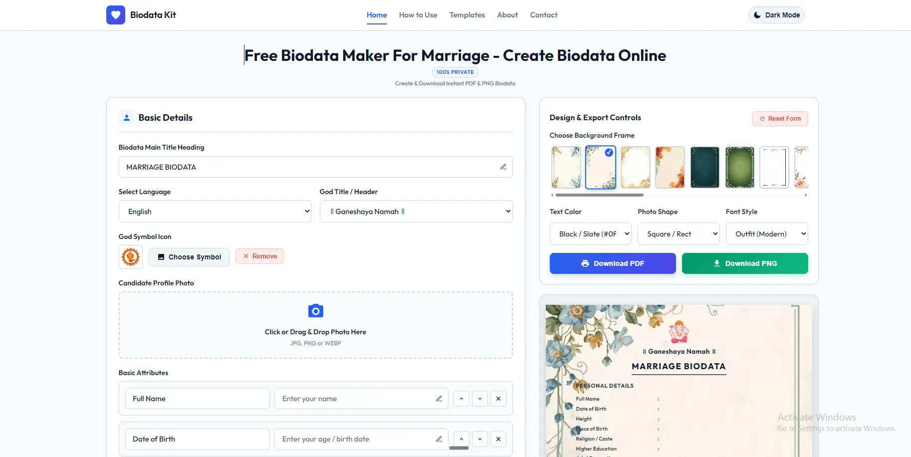 Screenshot 1 of BiodataKit