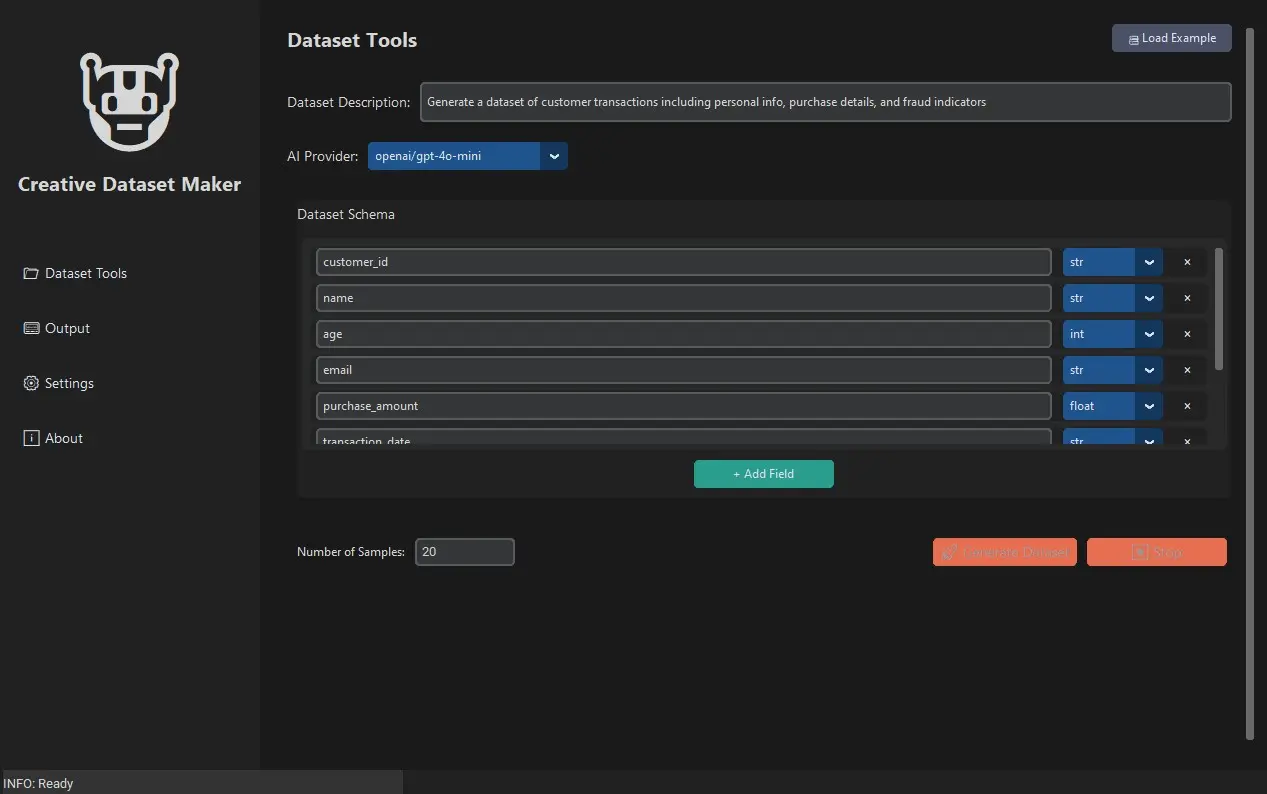 Screenshot 2 of Creative Datasets Maker