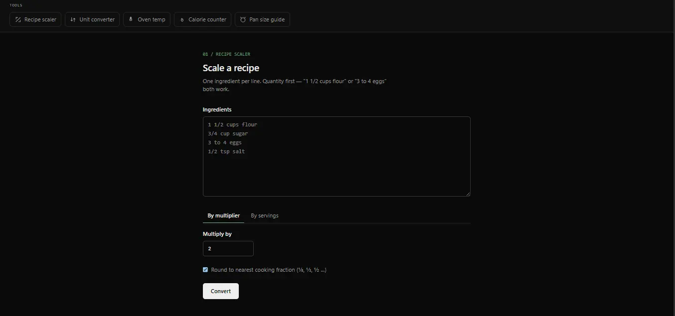 Screenshot 2 of Online Recipe Converter