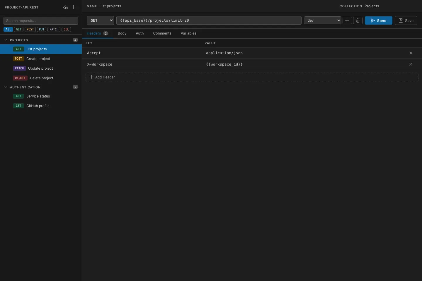 Screenshot 1 of Visual REST Client