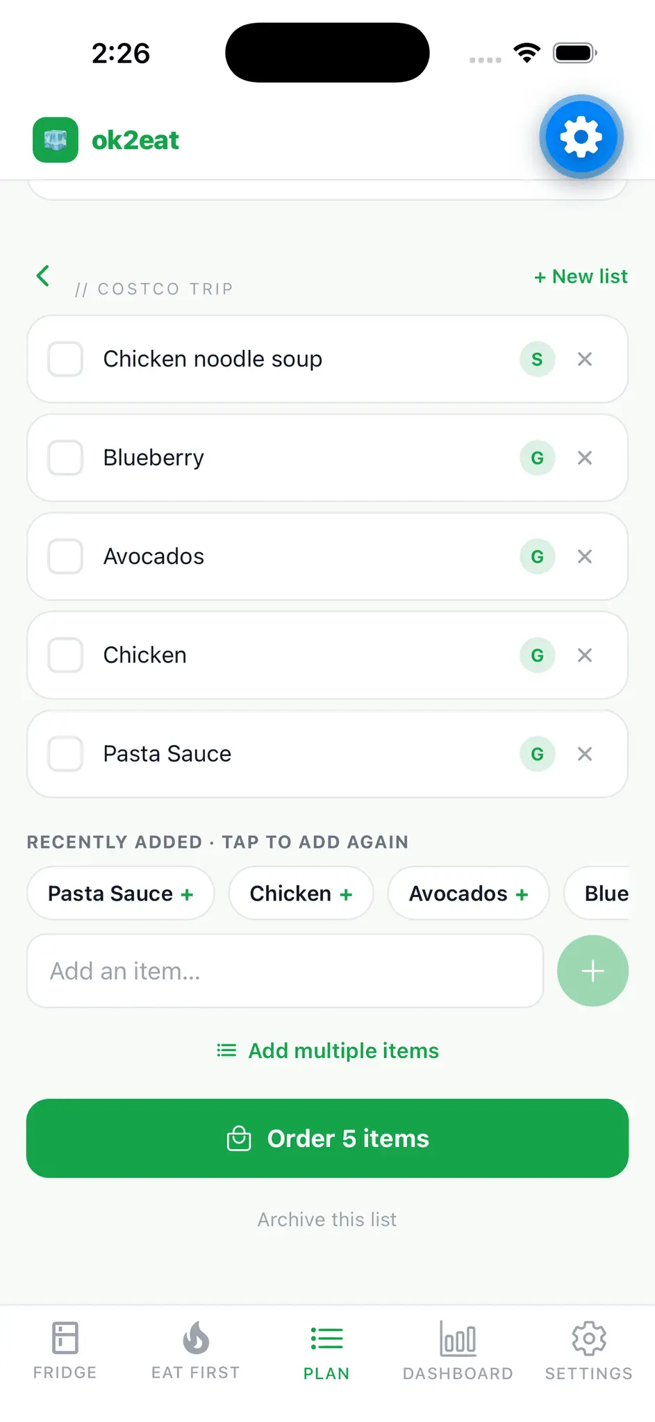 Screenshot 1 of ok2eat