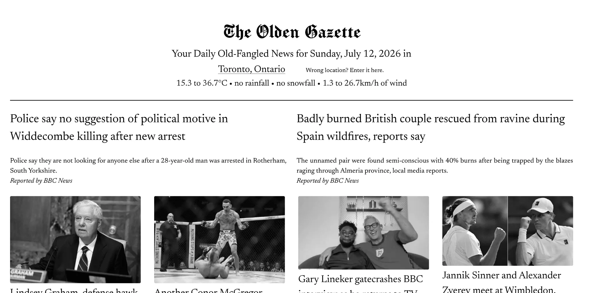 Screenshot 1 of The Olden Gazette