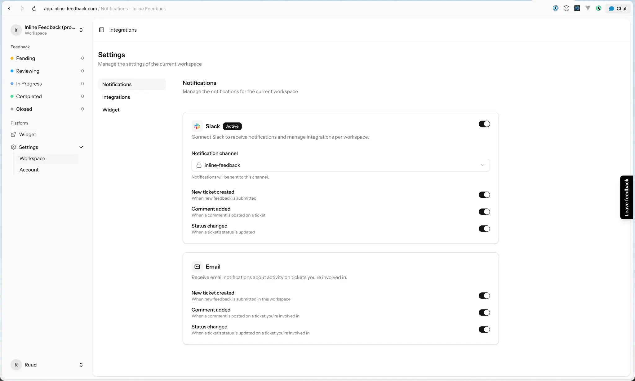 Screenshot 4 of Inline Feedback