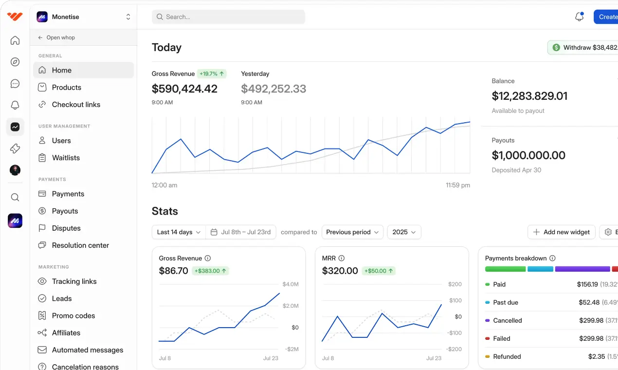 Screenshot 3 of Whop Payments