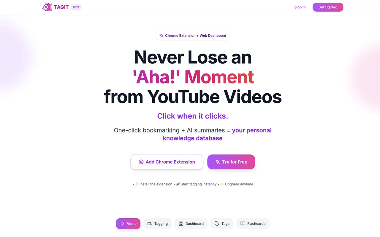 Screenshot 2 of TAGiT - Smart Bookmarks for Video