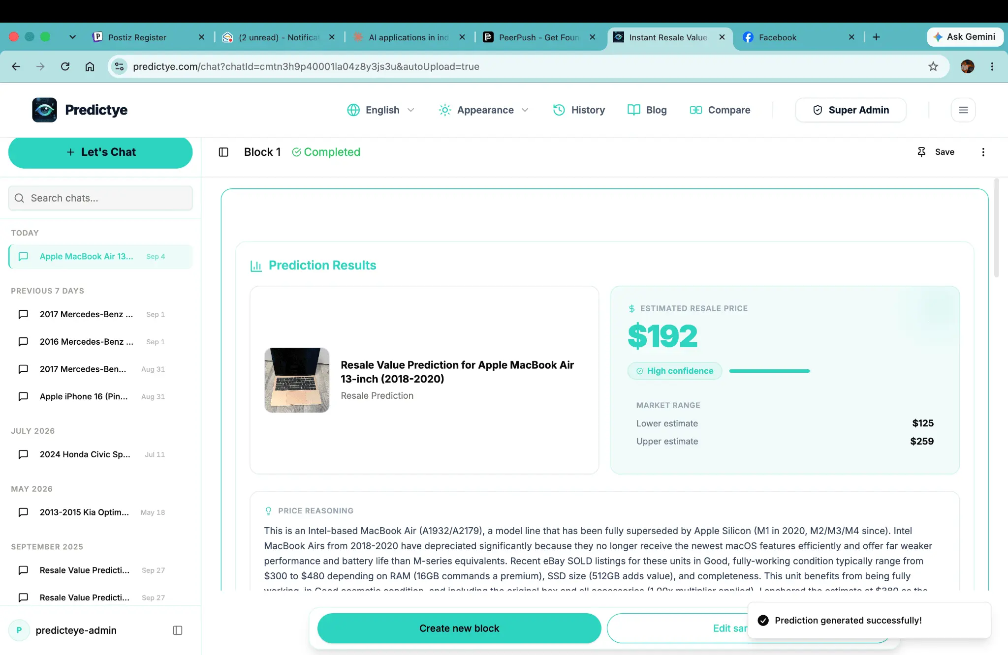 Screenshot 2 of Predictye