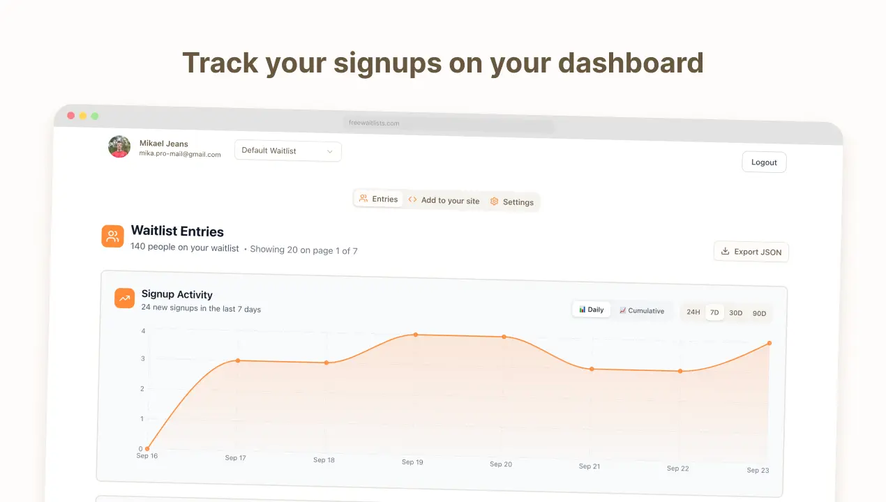Screenshot 3 of FreeWaitlists