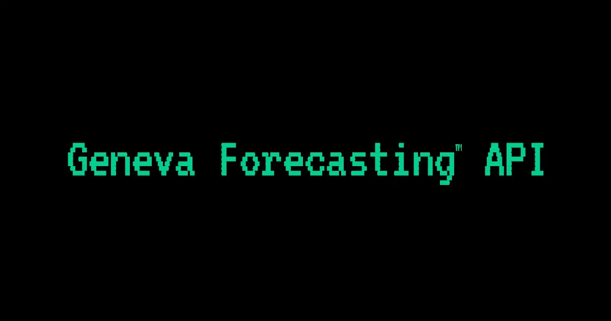Screenshot 1 of Geneva Forecasting API