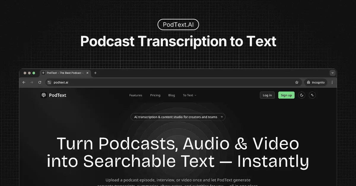 Screenshot 1 of PodText