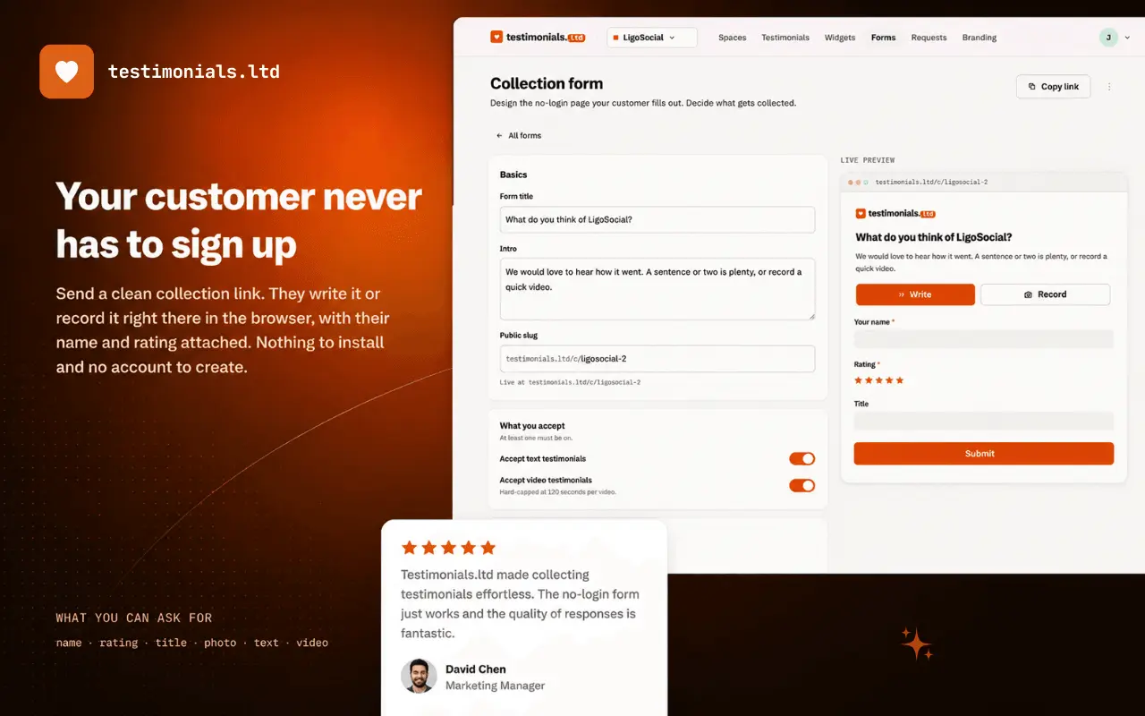 Screenshot 3 of testimonials.ltd