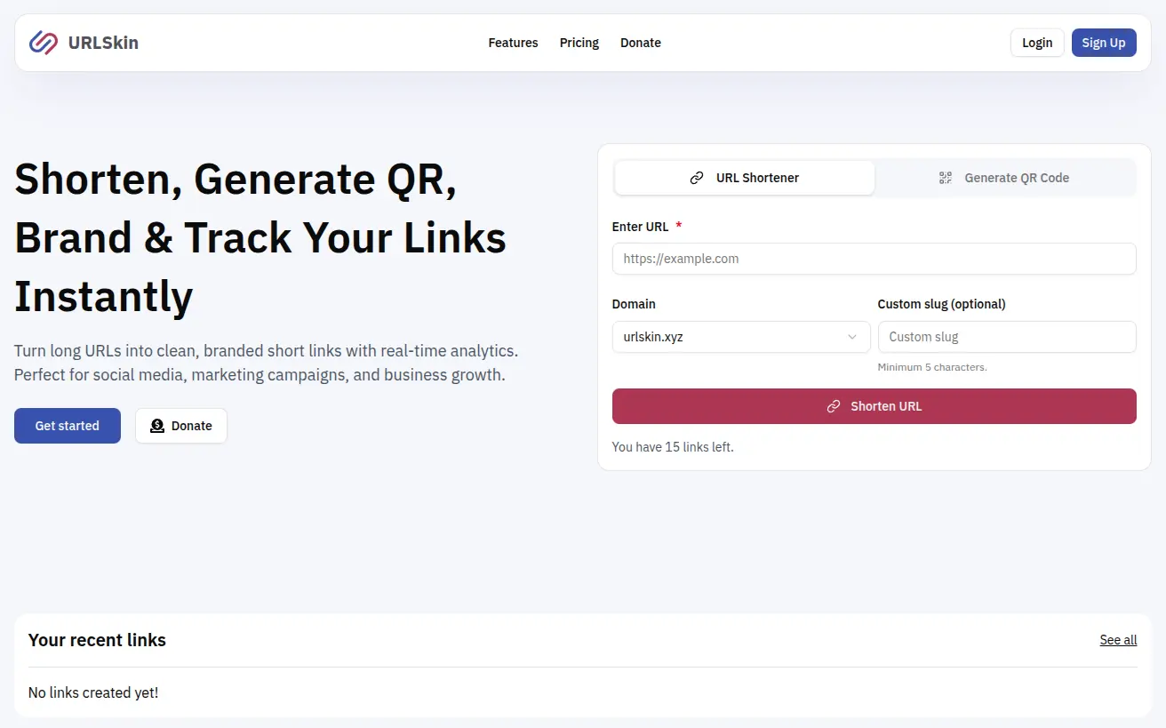 Screenshot 2 of URLSkin | Short links, QR & analytics