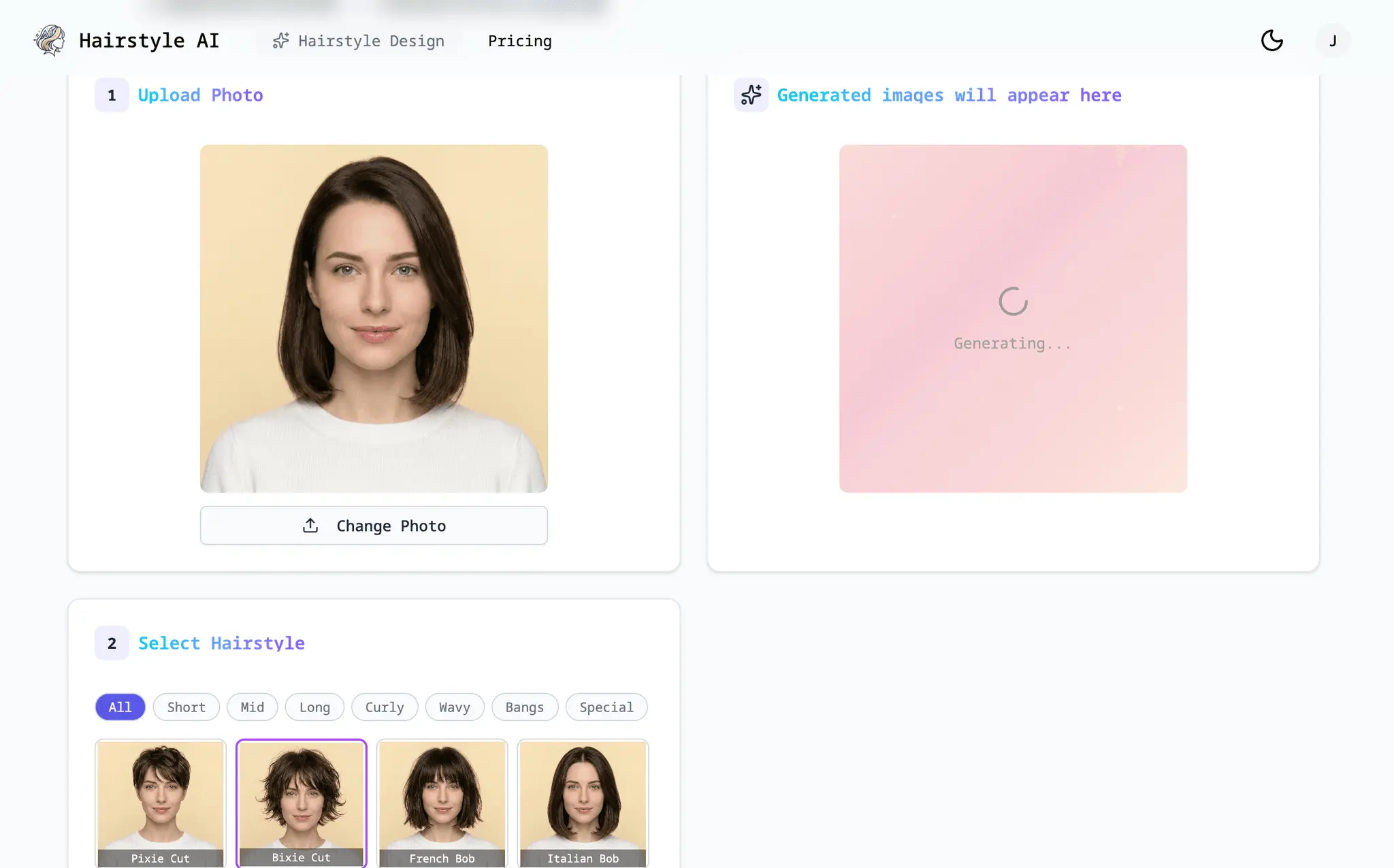 Screenshot 1 of Free AI Hairstyle Try On