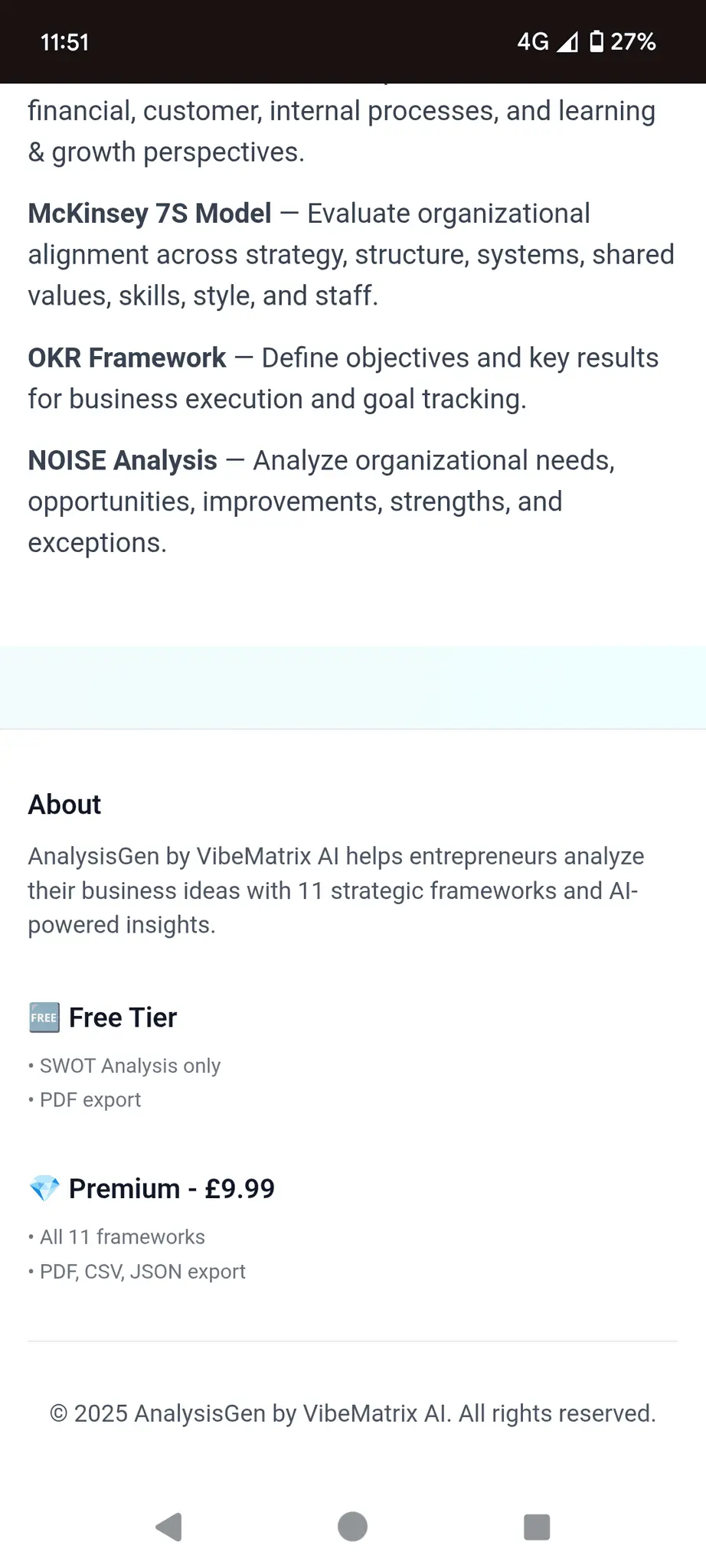 Screenshot 1 of AnalysisGen