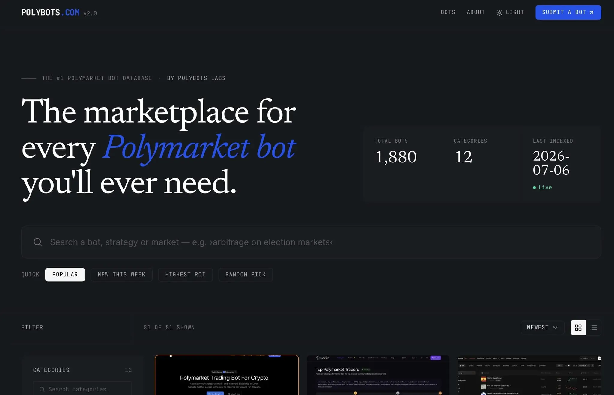 Screenshot 2 of Polymarket Bots