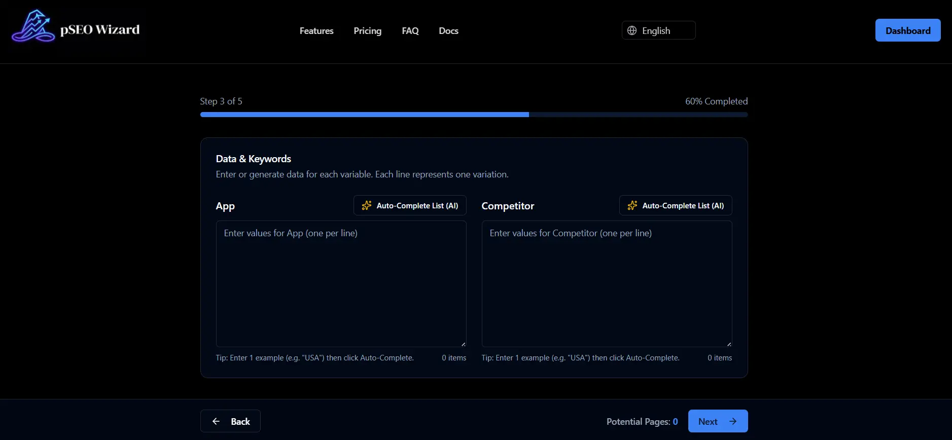 Screenshot 4 of pSEO Wizard