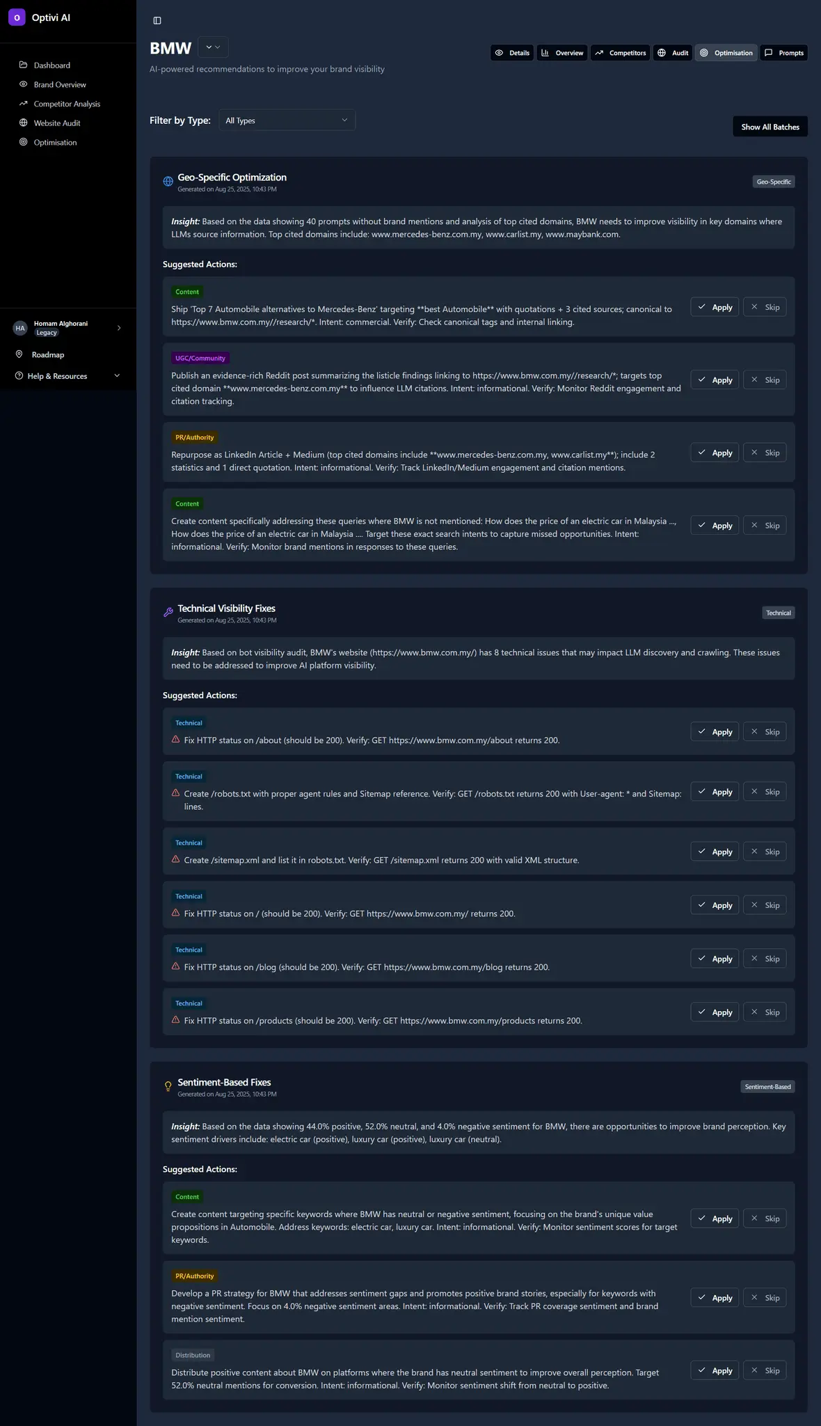 Screenshot 4 of Optivi AI