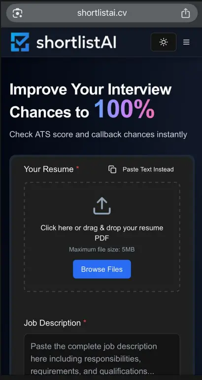 Screenshot 5 of ShortlistAI - ShortlistAI – ATS Resume S