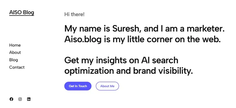 Screenshot 1 of AISO Blog