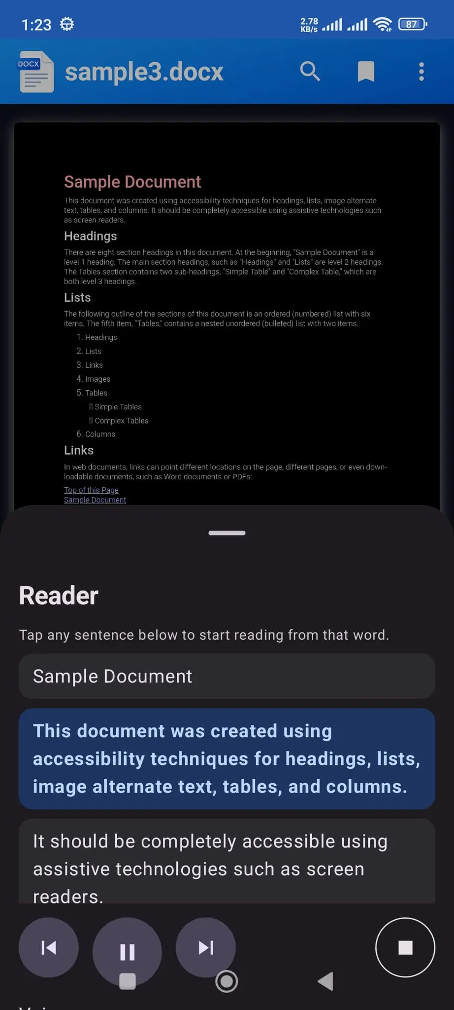 Screenshot 6 of Docx Viewer