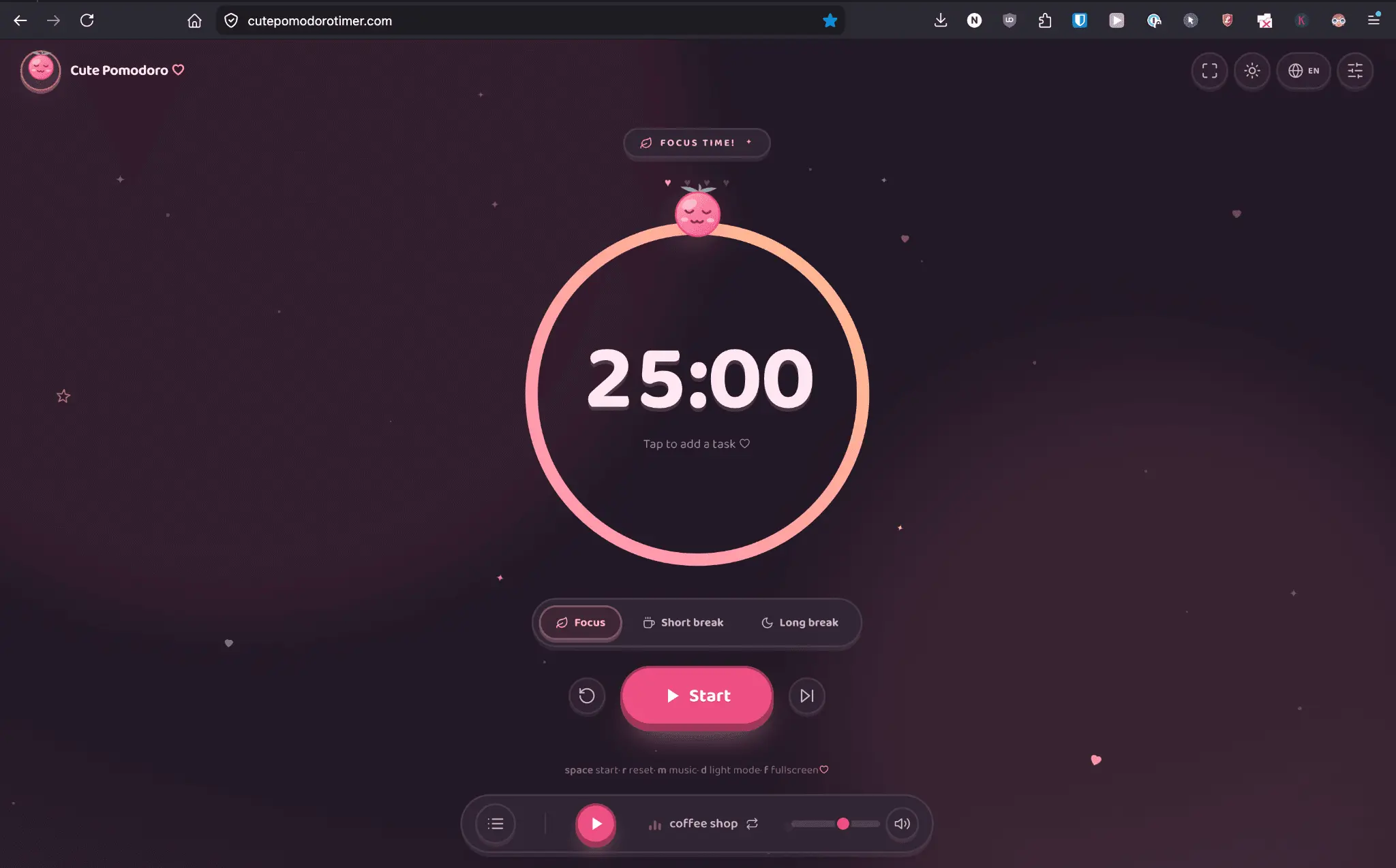 Screenshot 1 of Cute Pomodoro Timer ❤️