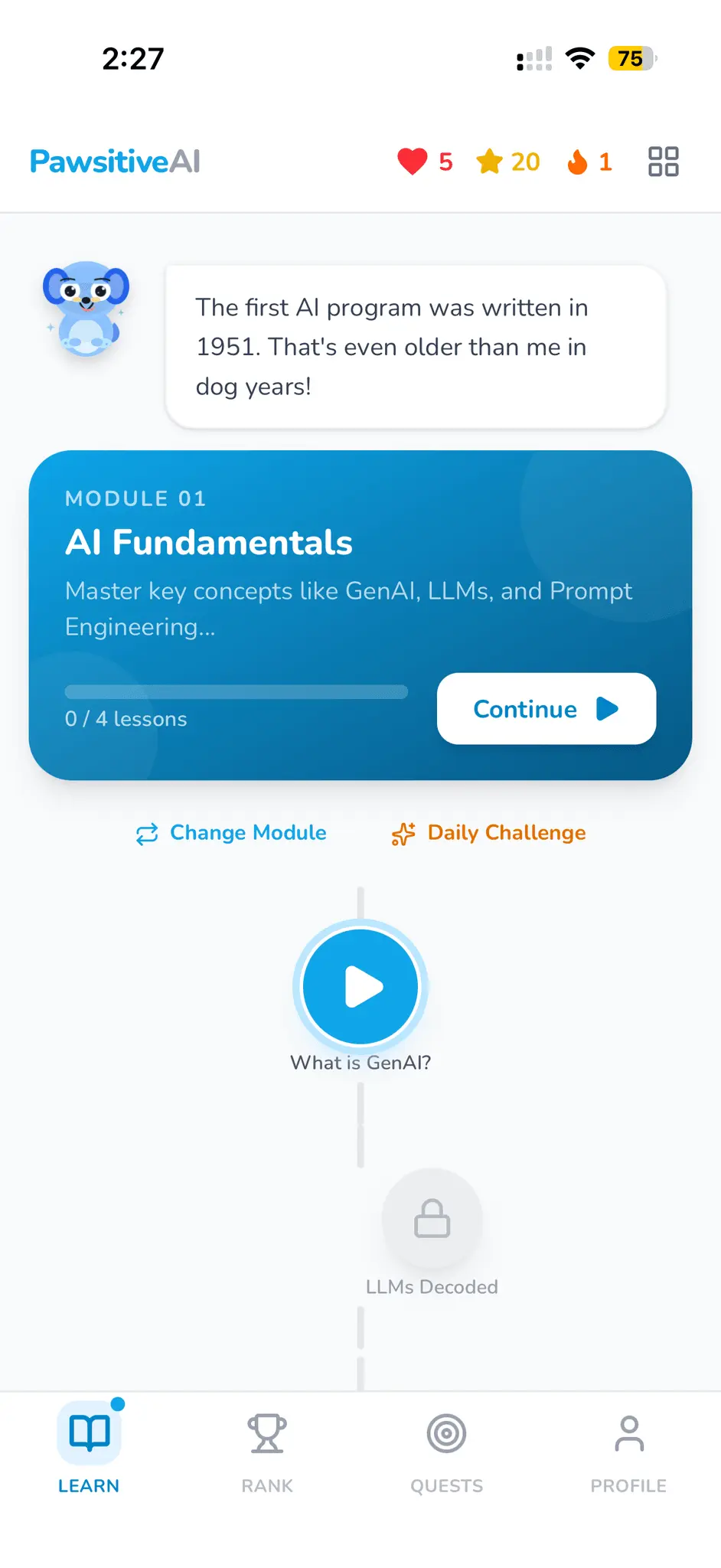 Screenshot 5 of Pawsitive AI Learning
