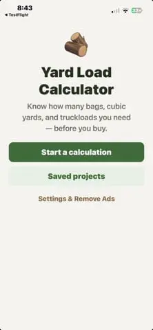 Screenshot 1 of Yard Load Calculator