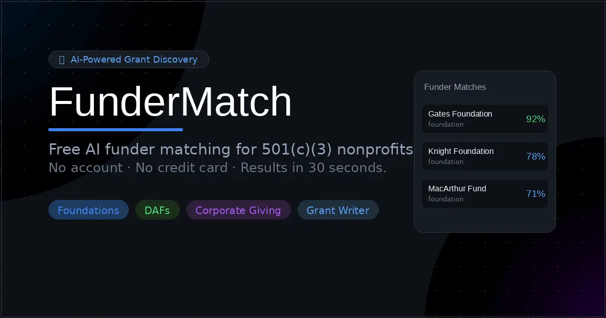 Screenshot 1 of FunderMatch
