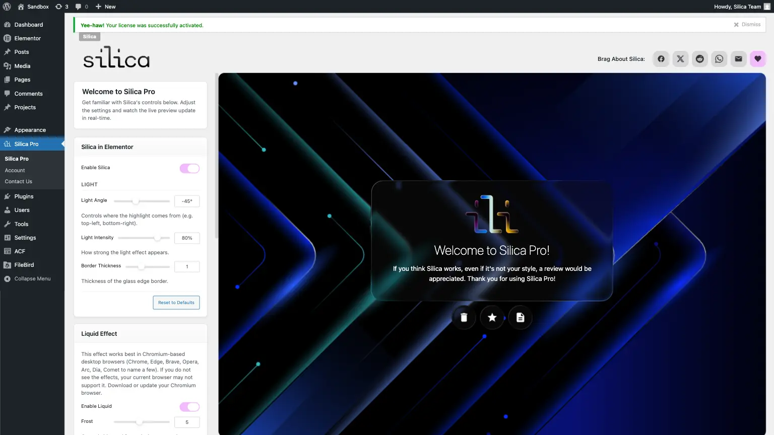Screenshot 2 of Silica Plugin