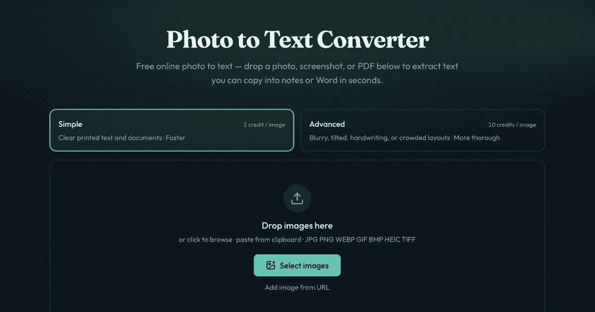 Screenshot 1 of Photo to Text